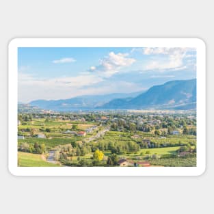 Panoramic Scenic View of Penticton, British Columbia, Canada Sticker